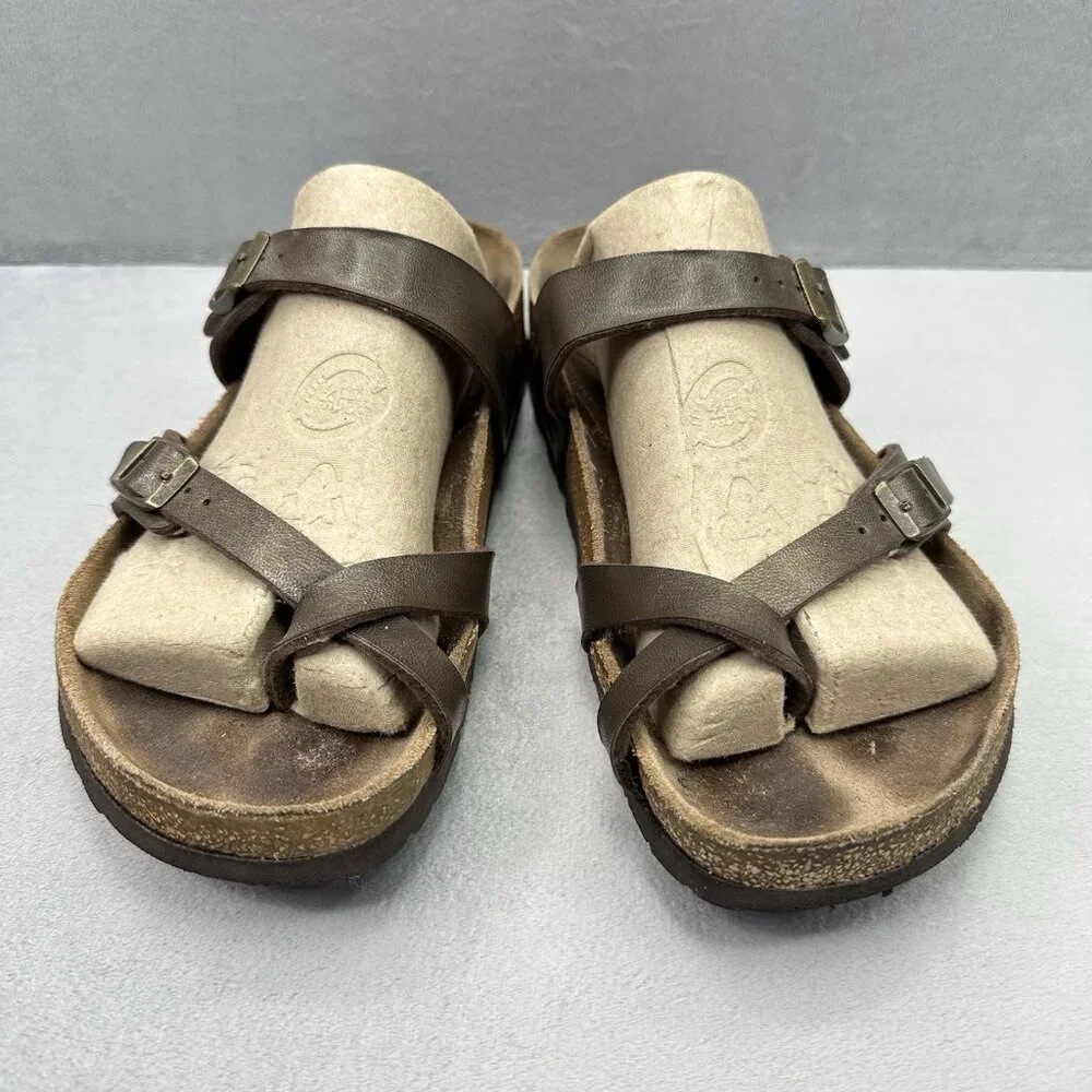 Birkenstock Mayari Womens Size 8 (EU 39) Sandals Brown Oiled Leather Toe Loop